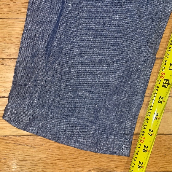 Brand New Spencer + Shaw Blue Heather Linen Pull-On Pants - Picture 4 of 16